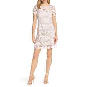 Eliza J womenOpen Lace A Line Dress In Lavender Size 10 Petite Fits Smaller $230